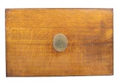 Victorian Oak Campaign Document Box On Brass Base - 4382727