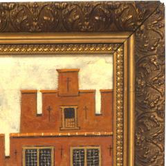 Victorian Oil Painting of Red Building - 4517054