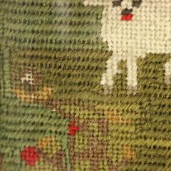 Victorian Petit Point Embroidery of a Shepherd with Sheep - 4422845