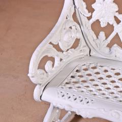 Victorian Revival Cast Aluminum Sleigh Form Garden Bench C 1950  - 4756253