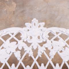 Victorian Revival Cast Aluminum Sleigh Form Garden Bench C 1950  - 4756254