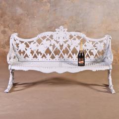 Victorian Revival Cast Aluminum Sleigh Form Garden Bench C 1950  - 4756258