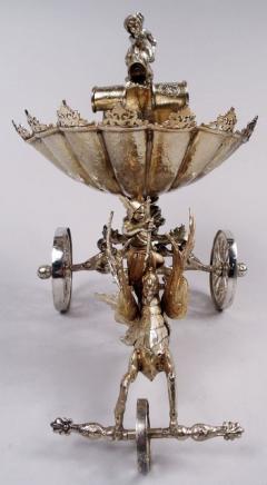 Victorian Rococo Silver Gilt Fantasy Sweet Meat Chariot 1873 - 3986606