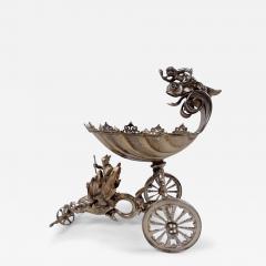 Victorian Rococo Silver Gilt Fantasy Sweet Meat Chariot 1873 - 3987562