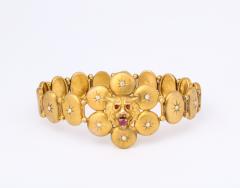 Victorian Ruby and Diamond Gold Lion Bracelet - 2356571