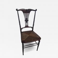 Victorian Rush Bottom Barley Twist Style Side Chair - 3871881