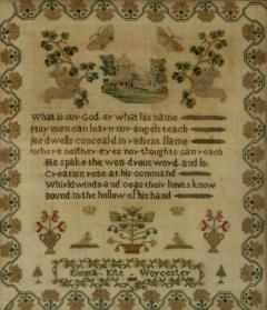 Victorian Sampler 1839 by Emma Kite - 3214609