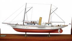 Victorian Schooner Ship Model in Glass Case - 4322615