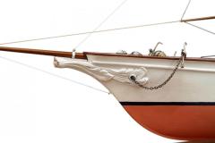 Victorian Schooner Ship Model in Glass Case - 4322617