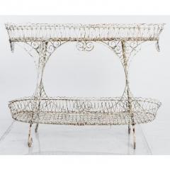 Victorian Scroll Wire Two Tier Display Plant Stand - 1546884