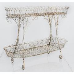 Victorian Scroll Wire Two Tier Display Plant Stand - 1546885