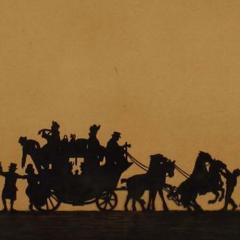 Victorian Silhouette of Coach and Horses - 4516955