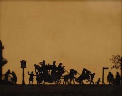 Victorian Silhouette of Coach and Horses - 4539800
