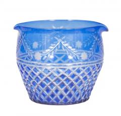 Victorian Sixty Piece Blue Cut To Clear Crystal Stemware - 4136925