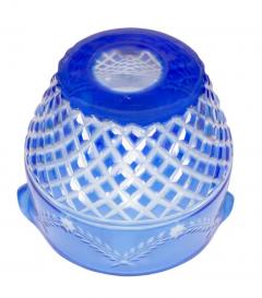 Victorian Sixty Piece Blue Cut To Clear Crystal Stemware - 4136955