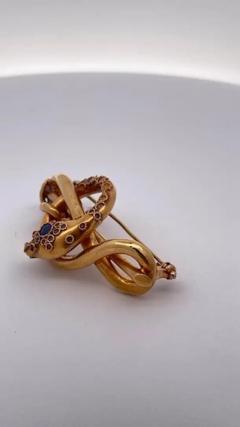 Victorian Snake Brooch 18k Yellow Gold - 3459010
