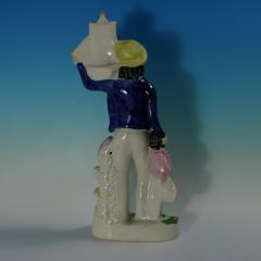 Victorian Staffordshire Pottery Begging Sailor Figure - 4527850