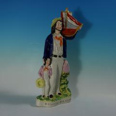 Victorian Staffordshire Pottery Begging Sailor Figure - 4527852