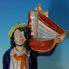 Victorian Staffordshire Pottery Begging Sailor Figure - 4527853