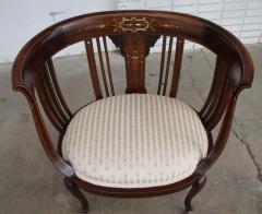 Victorian Style Barrel Inlaid Chair - 3045066