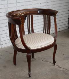 Victorian Style Barrel Inlaid Chair - 3045072