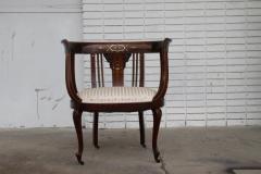 Victorian Style Barrel Inlaid Chair - 3045074