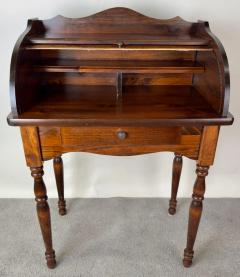 Victorian Style Walnut Roll Top Desk with Tambour Front - 3721967