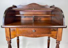 Victorian Style Walnut Roll Top Desk with Tambour Front - 3721968