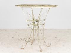 Victorian Style White Wirework Pair of Chairs and Cafe Table France 1960 - 3649727