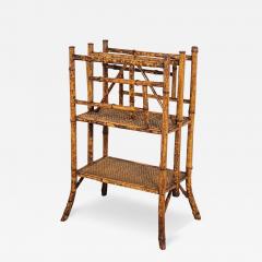 Victorian Tortoiseshell Bamboo Magazine Book Rack U K circa 1880 - 3341317