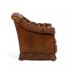 Victorian Tufted Leather Club Chair - 4169237