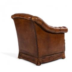 Victorian Tufted Leather Club Chair - 4169238