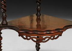 Victorian Walnut Corner Whatnot - 4480146