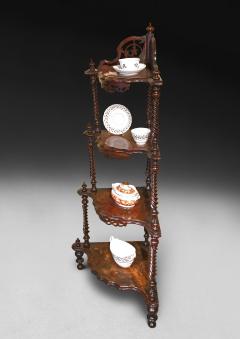 Victorian Walnut Corner Whatnot - 4480147