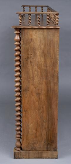 Victorian Walnut Open Bookcase With Barley Twist Columns Gallery - 102803