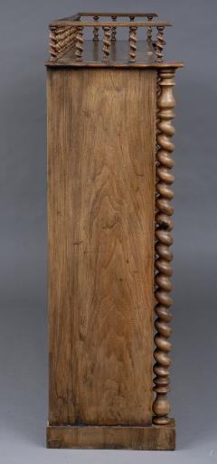 Victorian Walnut Open Bookcase With Barley Twist Columns Gallery - 102804