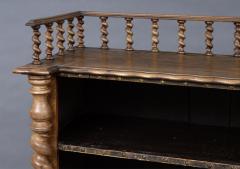 Victorian Walnut Open Bookcase With Barley Twist Columns Gallery - 102805