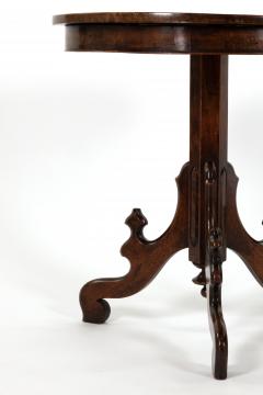 Victorian Walnut Tripod Side Table on Column Base English Circa 1860  - 3477509