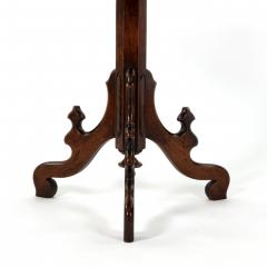 Victorian Walnut Tripod Side Table on Column Base English Circa 1860  - 3477512