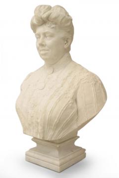 Victorian White Marble Lady Bust - 4322560