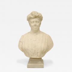 Victorian White Marble Lady Bust - 4332396