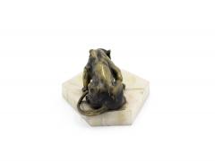 Victorian White Onyx Ashtray with Tiger - 4675505