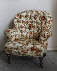 Victorian Wire Back Floral Lounge Chair - 3469540