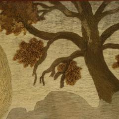 Victorian Woolwork Embroidered Picture of a Tiger - 4212582