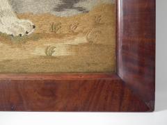 Victorian Woolwork Embroidered Picture of a Tiger - 4212588