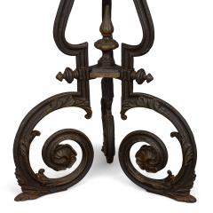 Victorian iron and marble inlay circular side table - 2265881