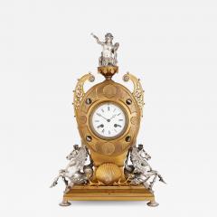 Victorian ormolu and silvered bronze mantel clock - 2700908