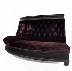 Victorian style Purple Velvet Banquette Pouf - 4631823