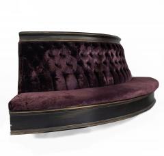 Victorian style Purple Velvet Banquette Pouf - 4631824