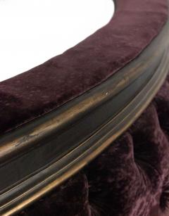 Victorian style Purple Velvet Banquette Pouf - 4631831